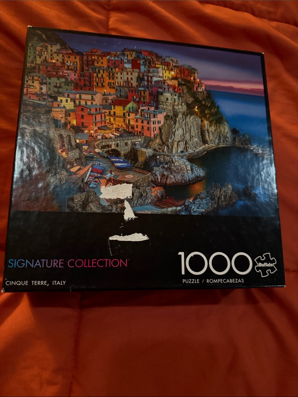Buffalo David Bitton Cinque Terre Puzzle - Blue, Orange, Yellow, Red